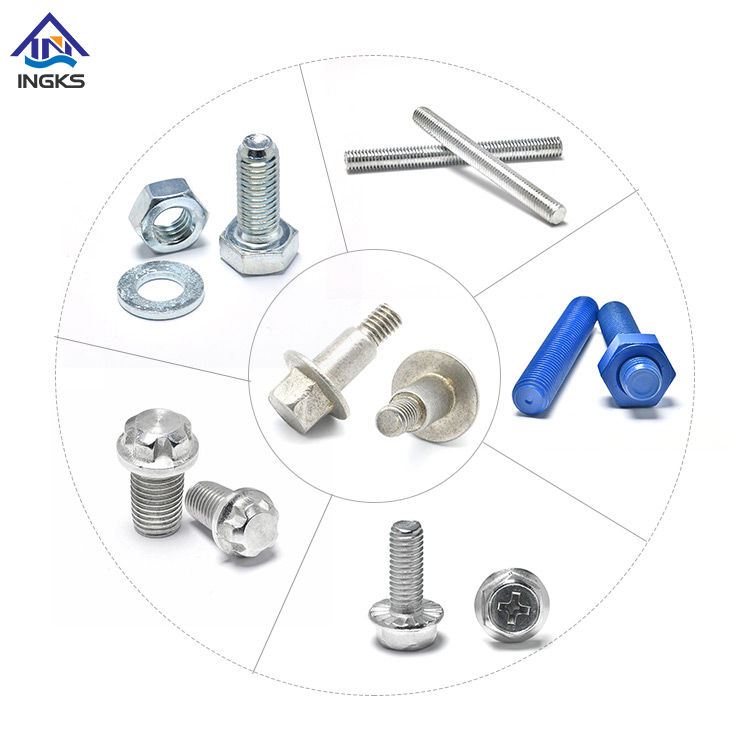 SS304 SS316 Metric Inch Size Hexagon Flange Head Full Half Thread Stud Bolt