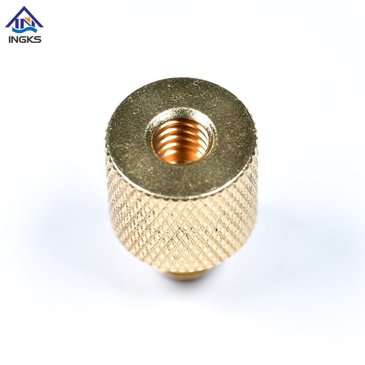 Brass Diamond Knurled Inert Nuts With Outer Inner Threaded End