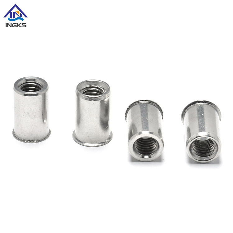 Stainless Steel 304 316 Reduced Head Plain Body Open End Rivet Nuts 