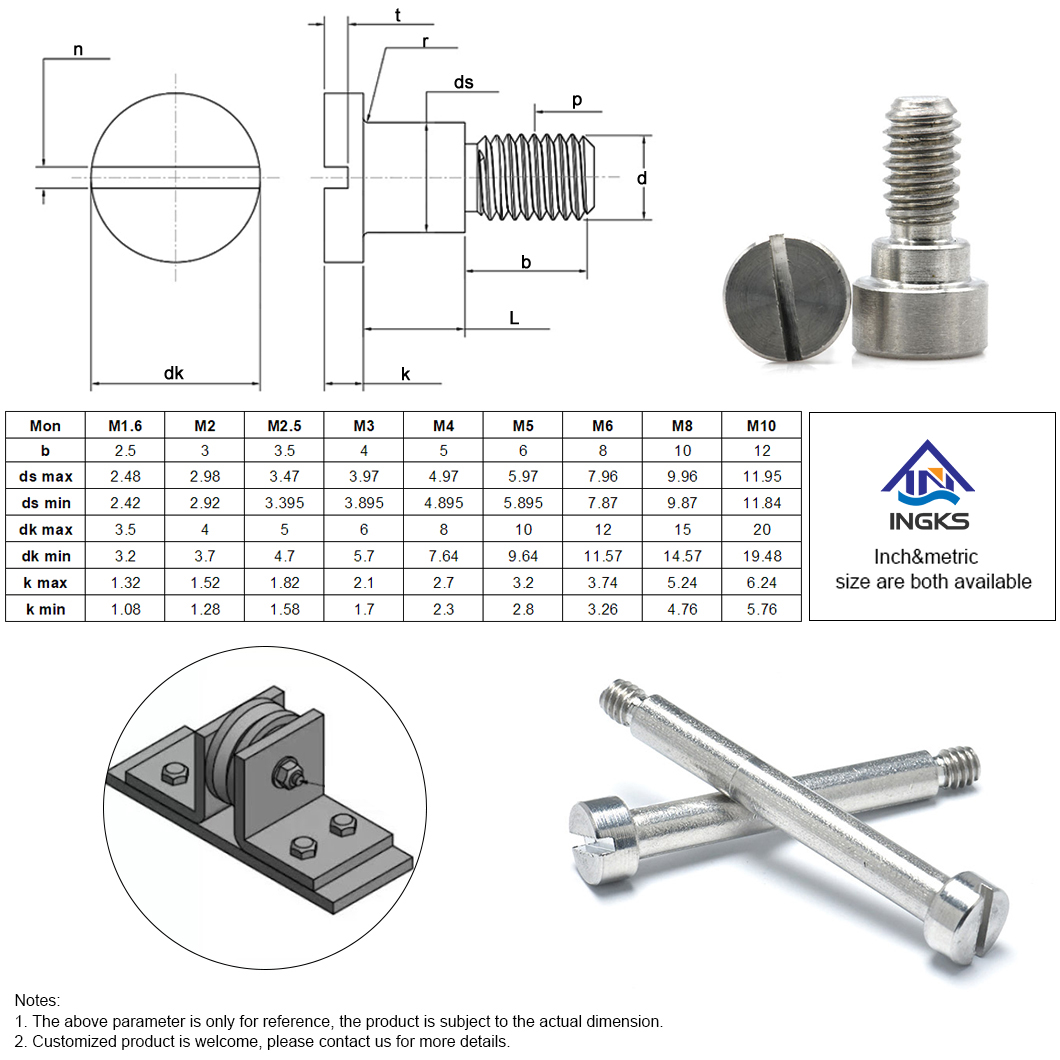 Slotted Cheese Head Shoulder Screws-9C-1