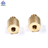 Brass Diamond Knurled Inert Nuts With Outer Inner Threaded End