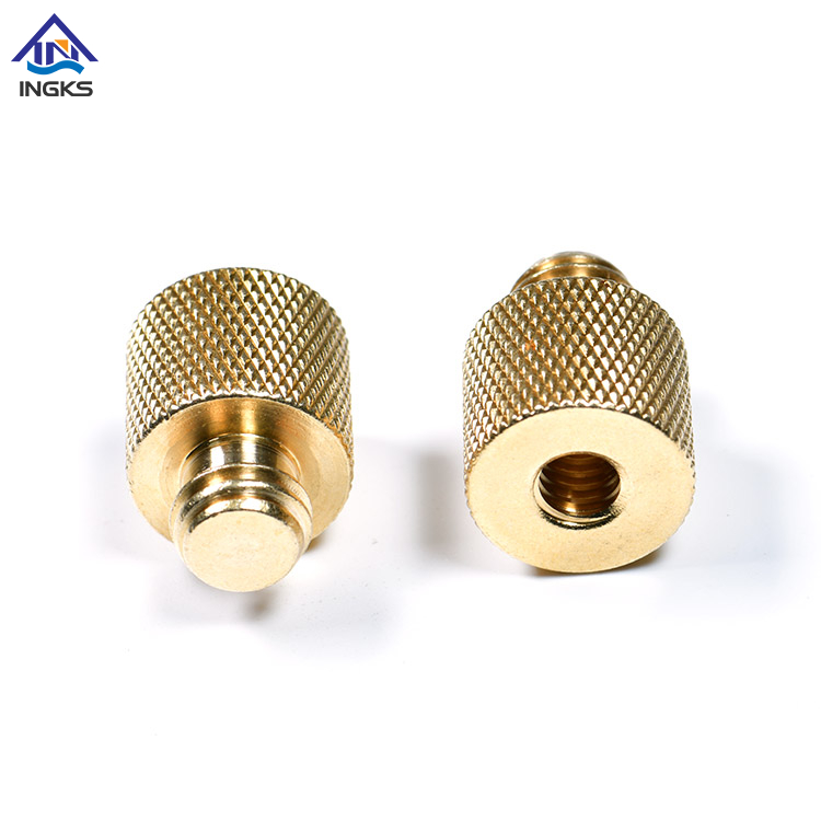 Brass Diamond Knurled Inert Nuts With Outer Inner Threaded End