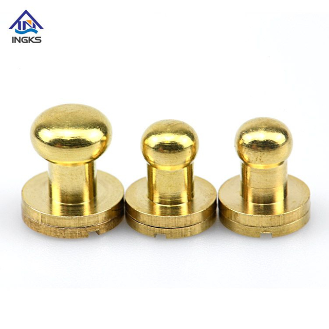 Brass Round Nipple Head Female Screw and Slotted Flat Head Male Screw