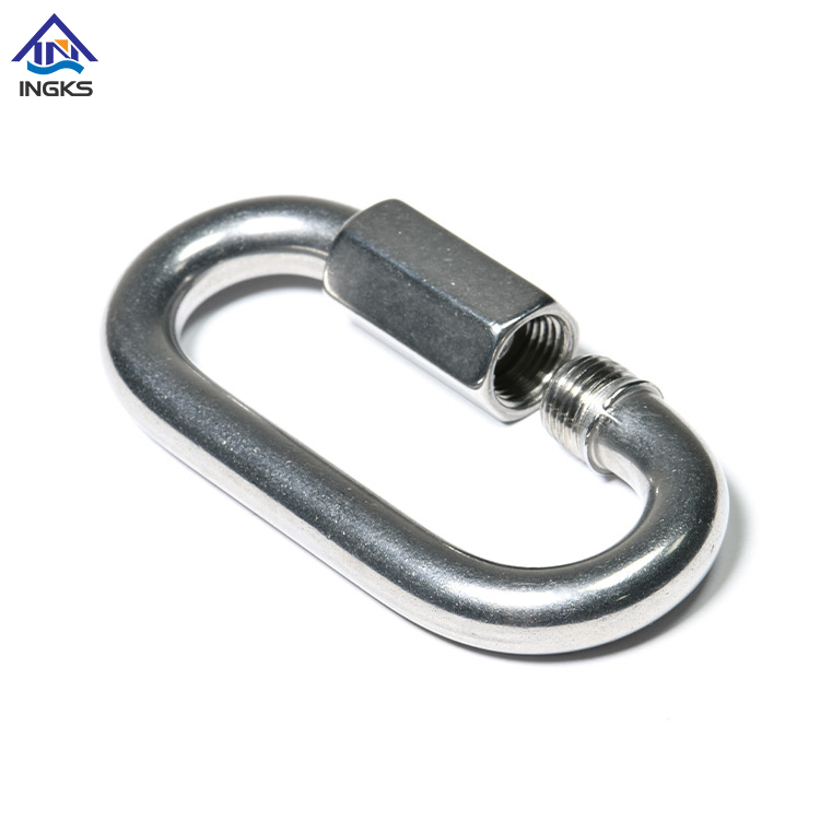 Outdoor Rigging Quick Link Carabiner Chain Connectors Oval with Screw Gate