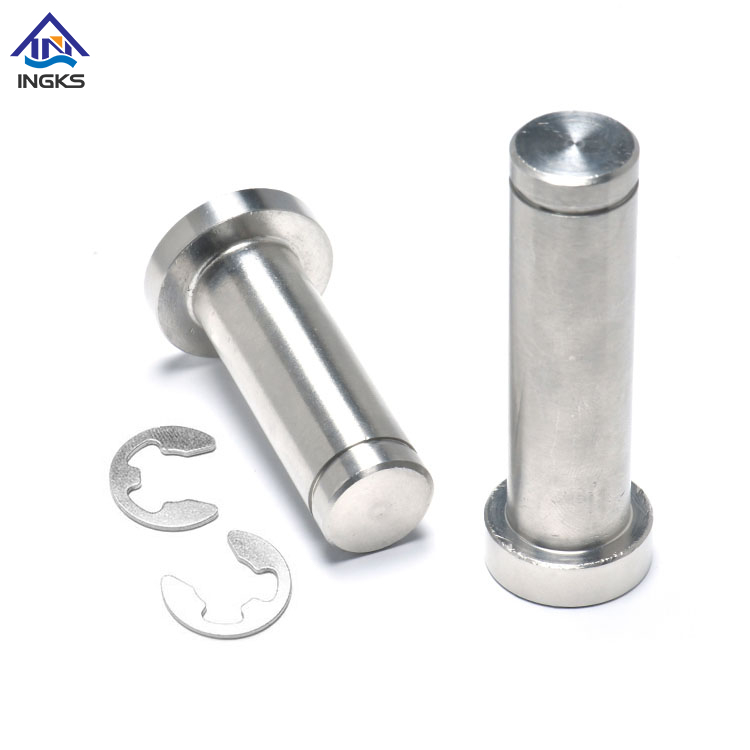 With Retaining Ring 18-8 Stainless Steel Hitch Pin Flat Head Clevis Pin with Grooved End Pins
