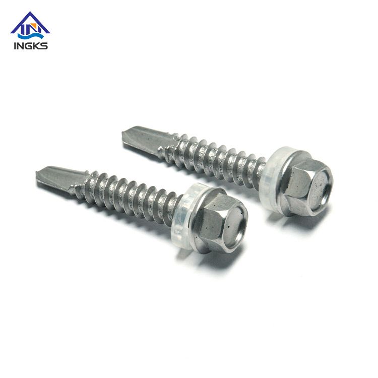 Stainless Indented Hex Wafer Head Self Drilling Screws