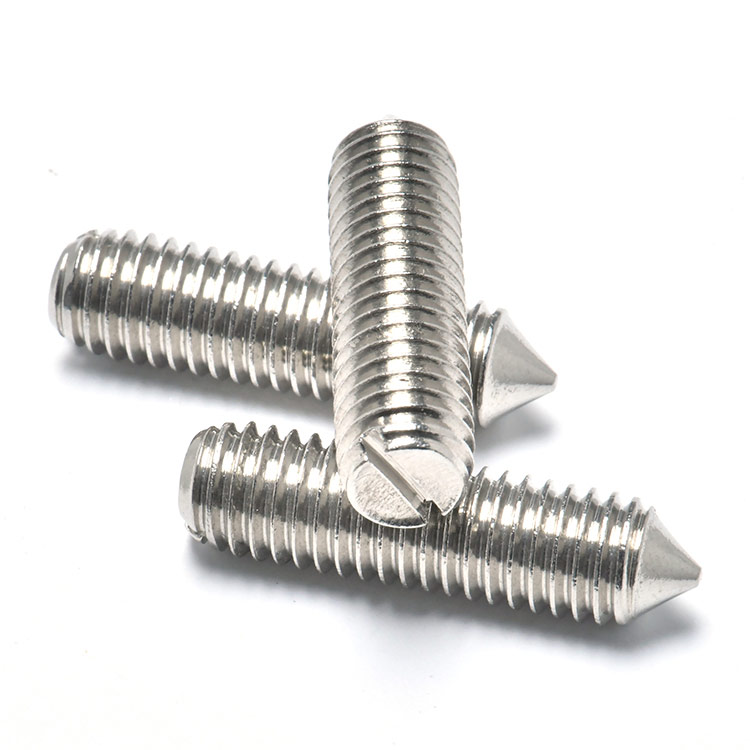 Cone Point Slotted Set Screws (5)