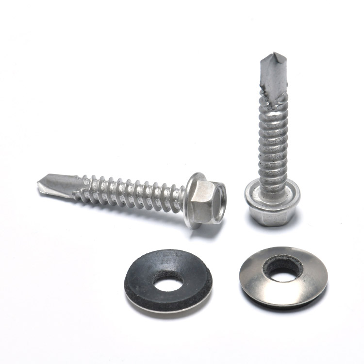 Indented Hex Wafer Head Self Drilling Screws (6)