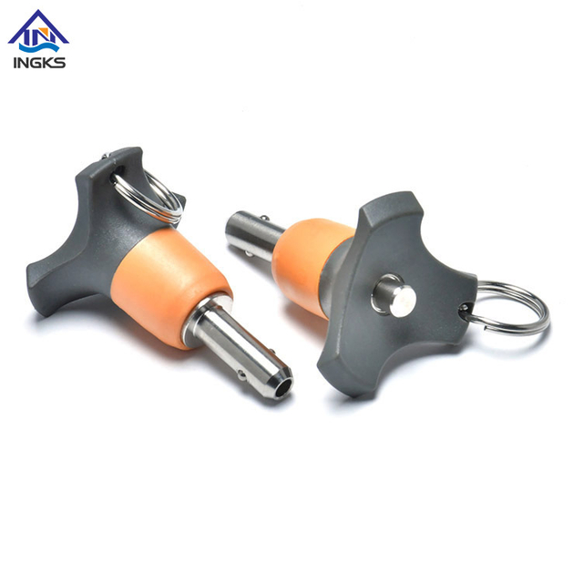 Flower Head with Ring Button Handle Quick Release Ball Lock Pin