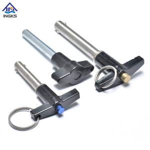 T Head with Ring Button Handle Quick Rlease Ball Lock Pin