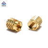 INGKS Brass Slotted Body Diamond Knurled Insert Nuts