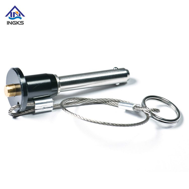Round Flat Head Brass Stainless Steel Button Quick Release Pin with Safety Wire