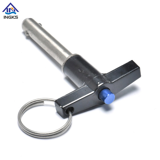 T Head with Ring Button Handle Quick Rlease Ball Lock Pin