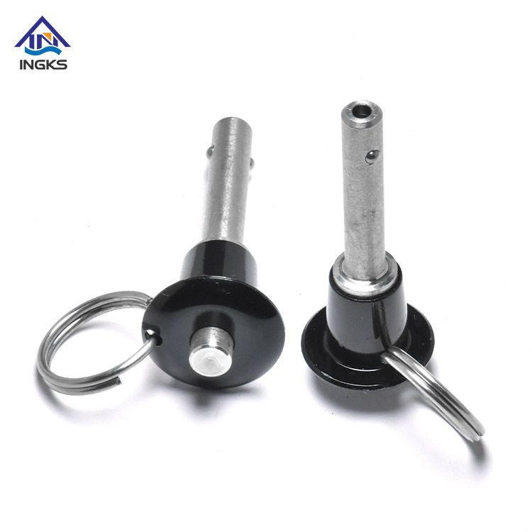 Flat Round Button Head Aluminum Stainless Steel Quick Release Ball Lock Pin with Safety Wire