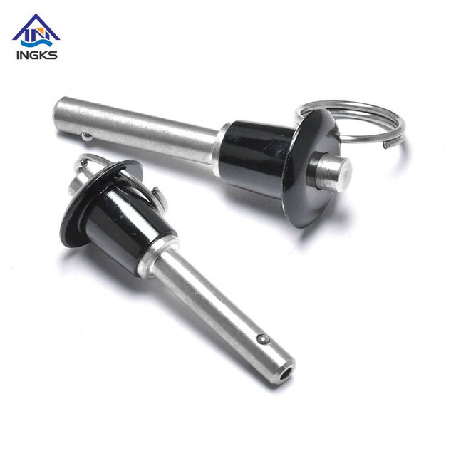 Flat Round Button Head Aluminum Stainless Steel Quick Release Ball Lock Pin with Safety Wire