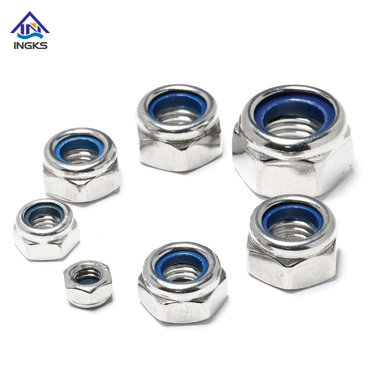 Stainless Steel Hex Nylon Lock Nuts Self Locking Insert DIN985