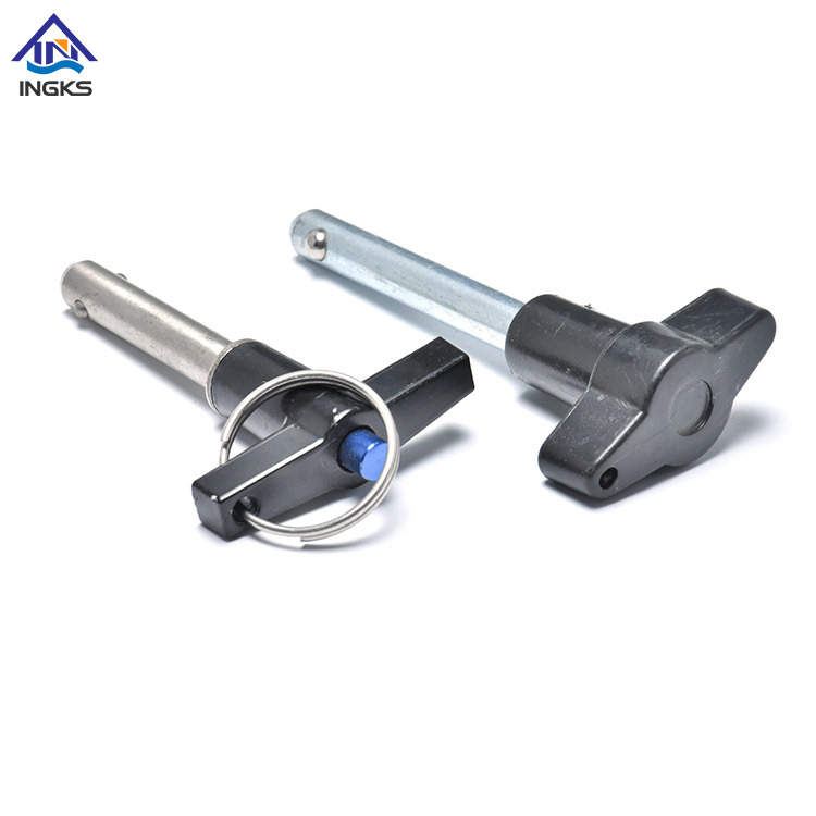 T Head with Ring Button Handle Quick Rlease Ball Lock Pin