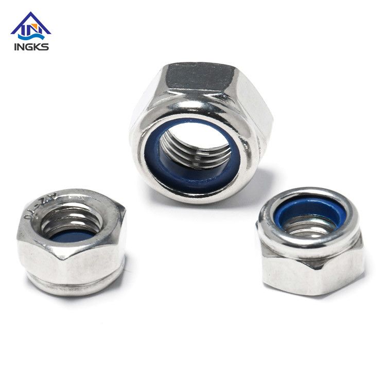 Stainless Steel Hex Nylon Lock Nuts Self Locking Insert DIN985