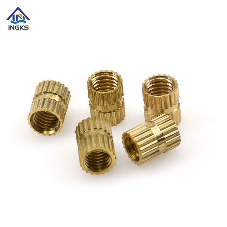 Double Straight Knurled Ends Brass Insert Nuts