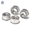 Stainless Steel K Type Lock Cap Nuts With Toothed Lock Washer