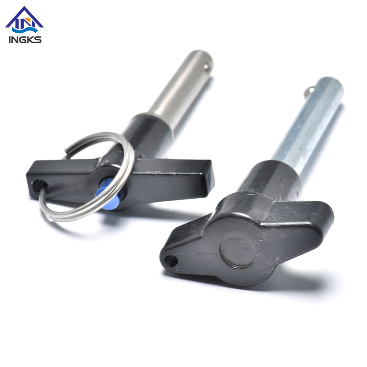 T Head with Ring Button Handle Quick Rlease Ball Lock Pin