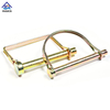 Steel D Type Round Lock Pin Zinc Yellow