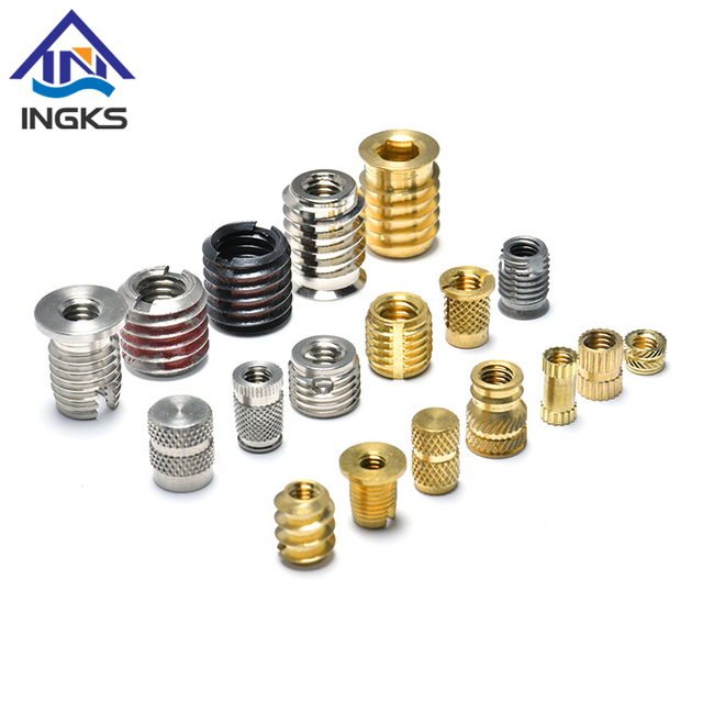 Stainless Steel Brass Hex Socket With Flange Flat Head Slotted Threaded Insert