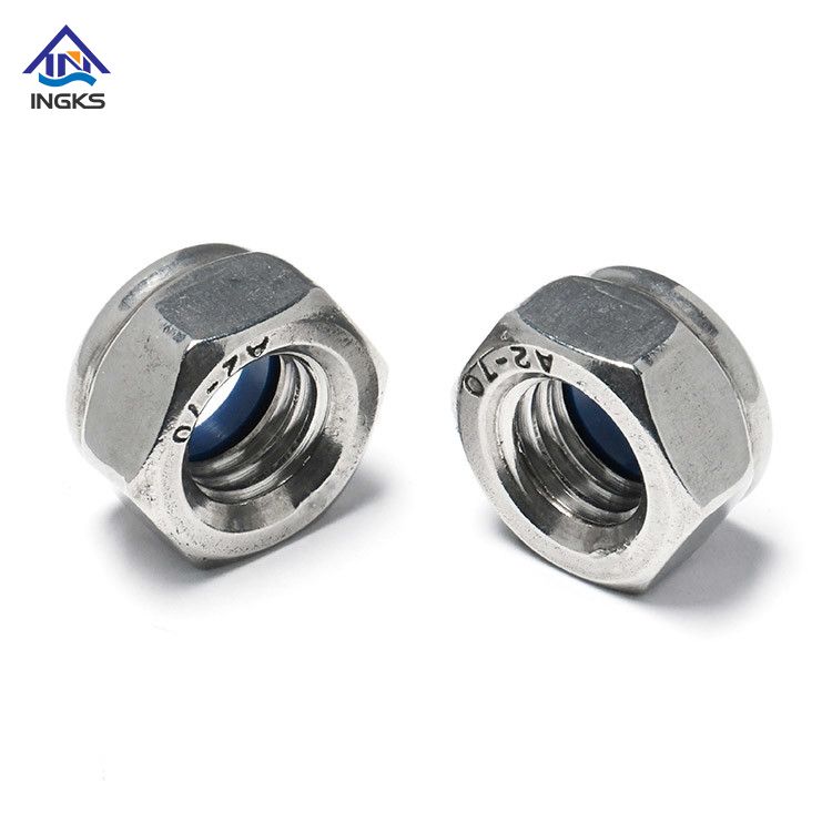 Stainless Steel Hex Nylon Lock Nuts Self Locking Insert DIN985