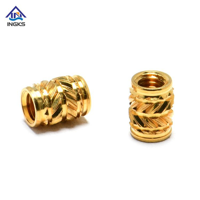 INGKS Brass Double Twill Knurled Insert Nuts with A Thin Knurling