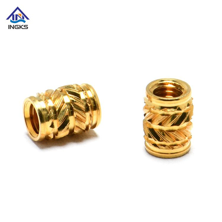 INGKS Brass Double Twill Knurled Insert Nuts with A Thin Knurling