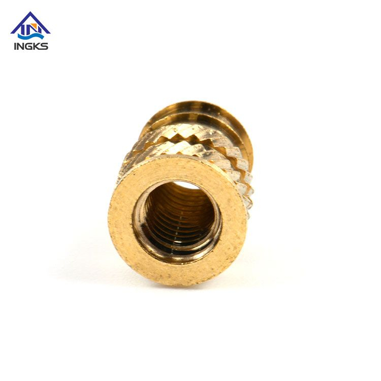 Brass Double Twill Knurled Insert Nuts with Double Flanged End