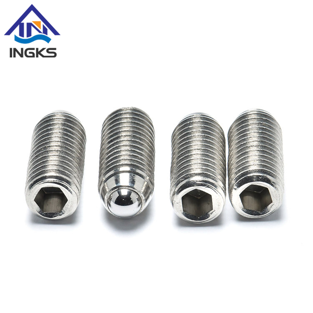 Stainless Steel Spring Loaded Pin Screw Hex Socket Ball Spring Plunger