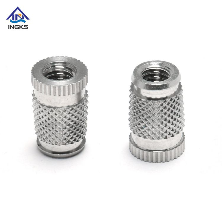 Diamond Body Insert Nuts with Straight Knurled Head And Flanged End