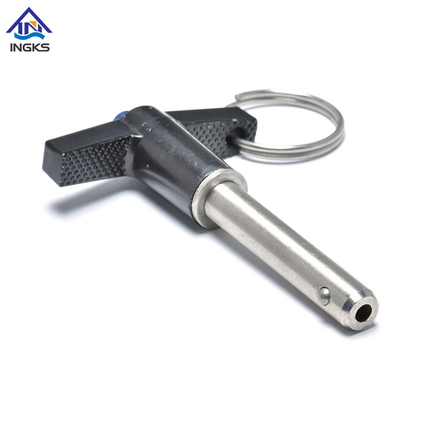 Head with Ring Button Handle Quick Rlease Ball Lock Pin