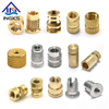 Stainless Steel Brass Hex Socket With Flange Flat Head Slotted Threaded Insert