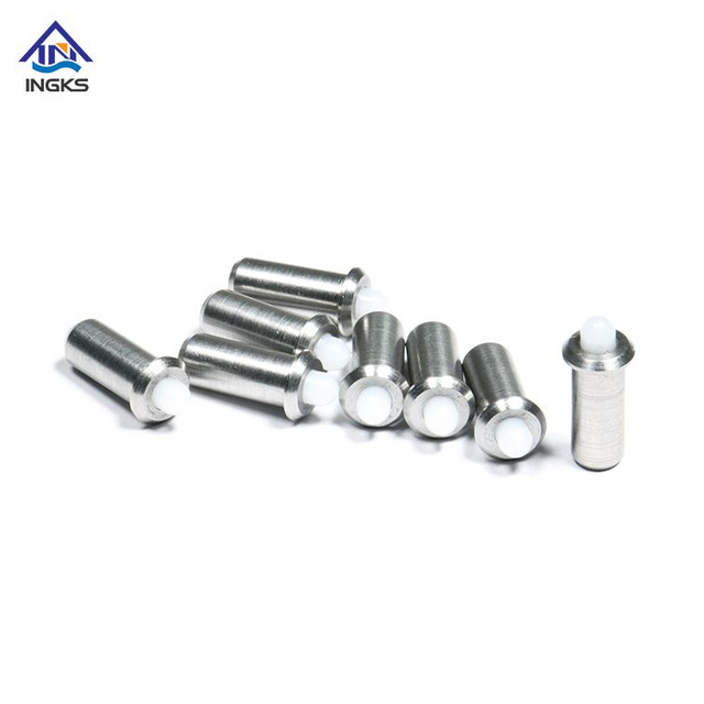 Unthreaded Bevelling Collared Spring Loaded Pin Plunger