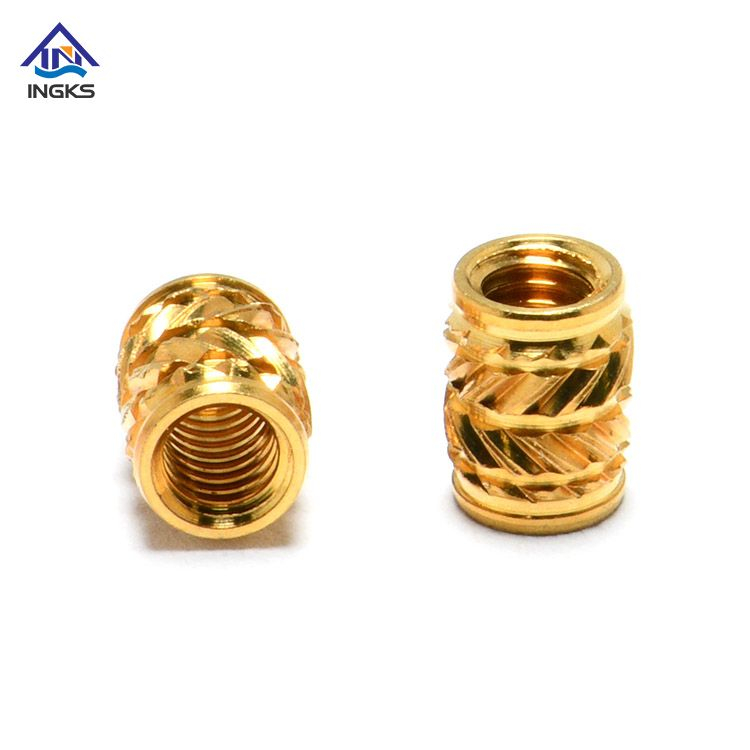 INGKS Brass Double Twill Knurled Insert Nuts with A Thin Knurling