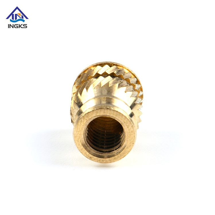 Brass Double Twill Knurled Insert Nuts with Double Flanged End