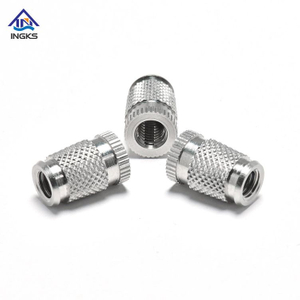 Diamond Body Insert Nuts with Straight Knurled Head And Flanged End