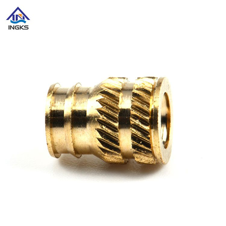 Brass Double Twill Knurled Insert Nuts with Double Flanged End