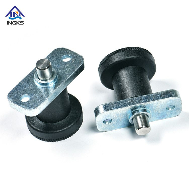IKS417 Pull Knob Indexing Screw Plunger with Steel Flange Plate Plunger Pin