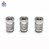 Diamond Body Insert Nuts with Straight Knurled Head And Flanged End