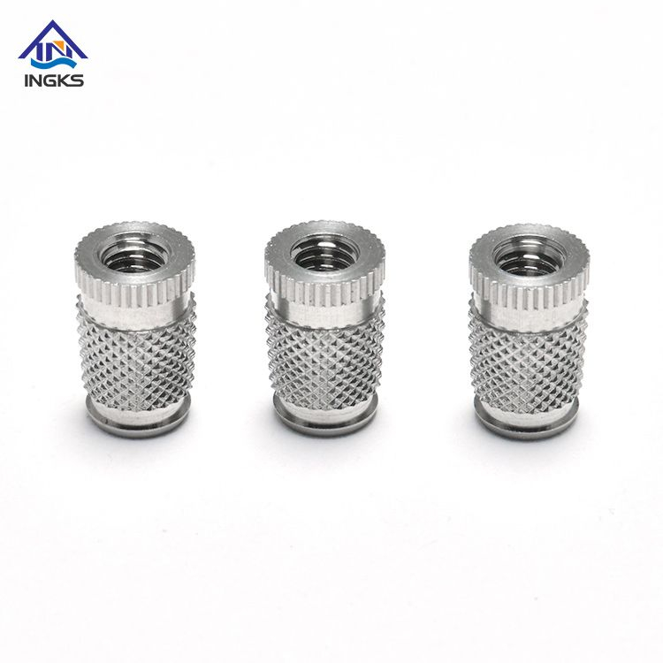 Diamond Body Insert Nuts with Straight Knurled Head And Flanged End