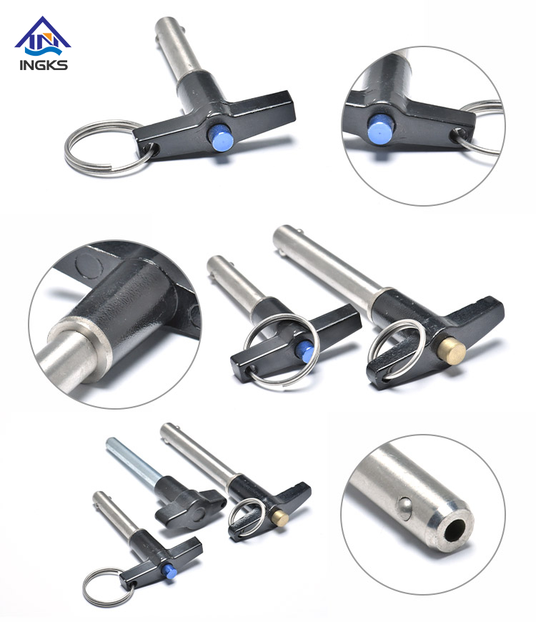 T Shape Aluminum Handle Stainless Steel Body Quick Release Ball Lock Pin