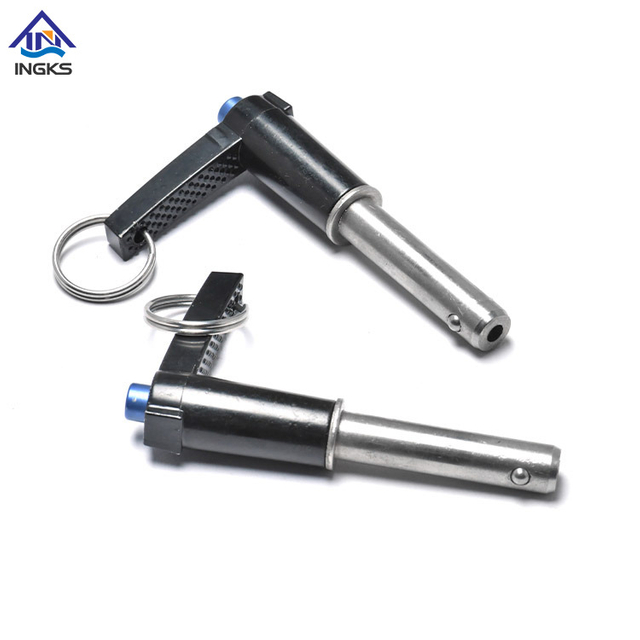 L Head with Ring Button Handle Quick Release Ball Lock Pin
