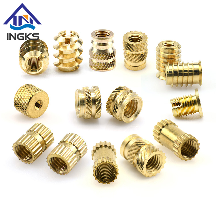 Stainless Steel Brass Hex Socket With Flange Flat Head Slotted Threaded Insert