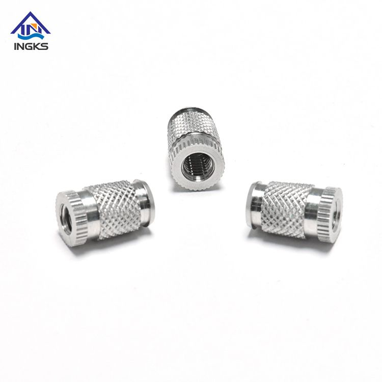 Diamond Body Insert Nuts with Straight Knurled Head And Flanged End